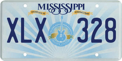 MS license plate XLX328