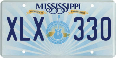 MS license plate XLX330