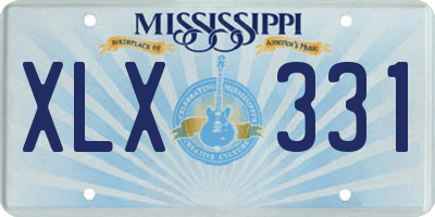 MS license plate XLX331