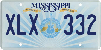 MS license plate XLX332