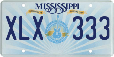 MS license plate XLX333