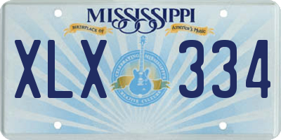 MS license plate XLX334