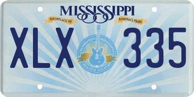 MS license plate XLX335
