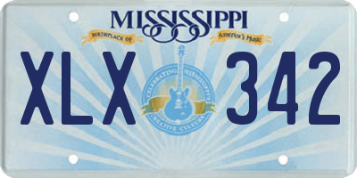 MS license plate XLX342
