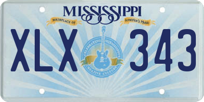 MS license plate XLX343