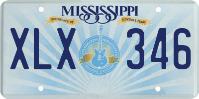 MS license plate XLX346
