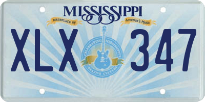 MS license plate XLX347