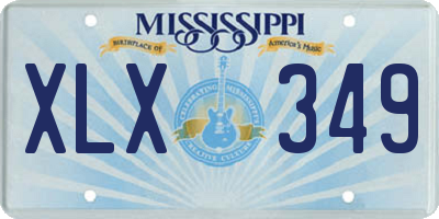 MS license plate XLX349