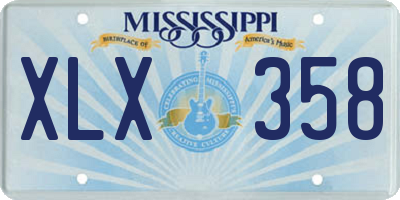 MS license plate XLX358