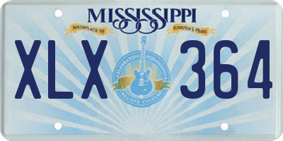 MS license plate XLX364