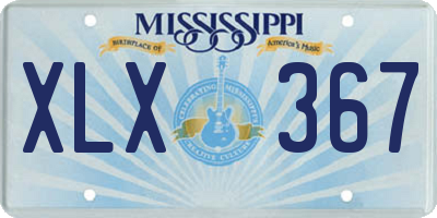 MS license plate XLX367