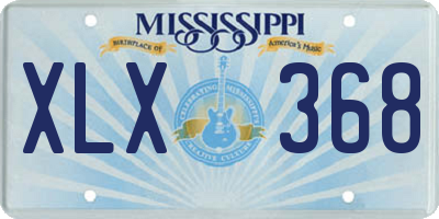 MS license plate XLX368
