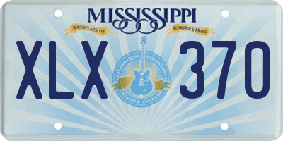 MS license plate XLX370