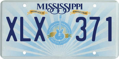 MS license plate XLX371