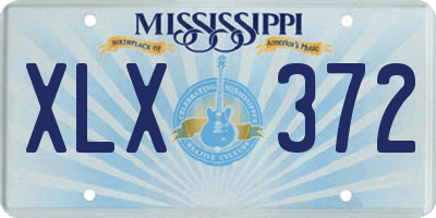 MS license plate XLX372