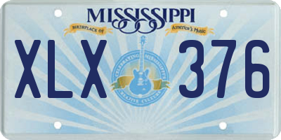 MS license plate XLX376