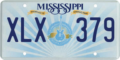 MS license plate XLX379