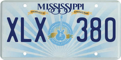 MS license plate XLX380