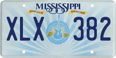 MS license plate XLX382