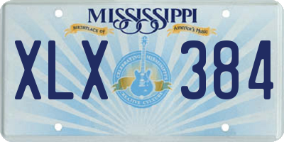 MS license plate XLX384