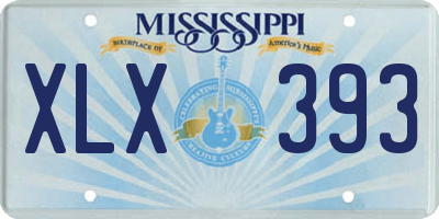 MS license plate XLX393