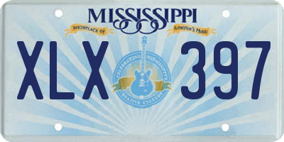 MS license plate XLX397