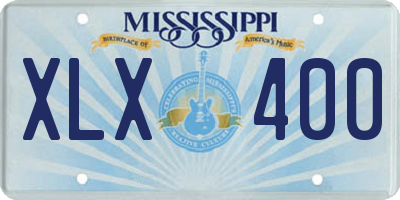 MS license plate XLX400