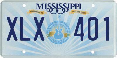MS license plate XLX401