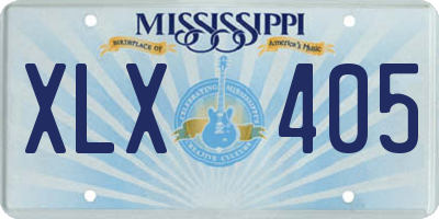 MS license plate XLX405