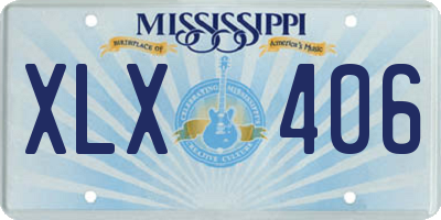MS license plate XLX406