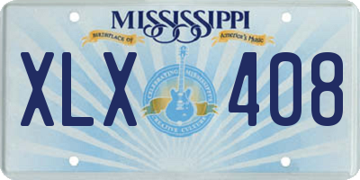 MS license plate XLX408