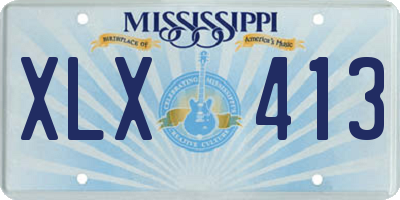 MS license plate XLX413