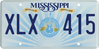 MS license plate XLX415