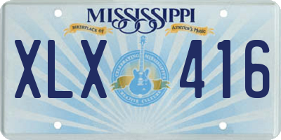 MS license plate XLX416