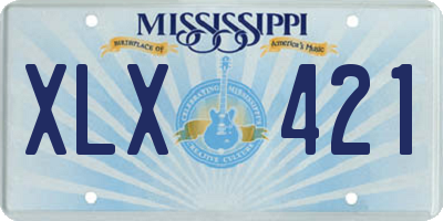 MS license plate XLX421