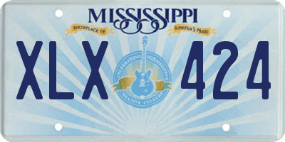 MS license plate XLX424