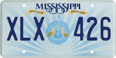MS license plate XLX426