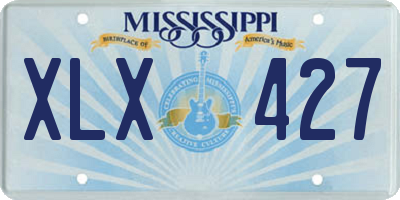 MS license plate XLX427