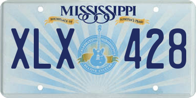 MS license plate XLX428