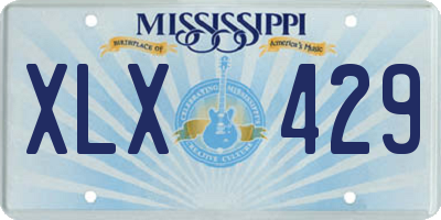MS license plate XLX429