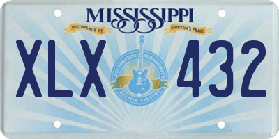 MS license plate XLX432