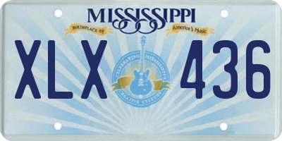 MS license plate XLX436