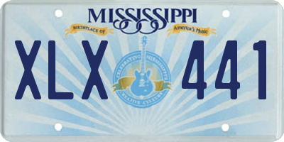 MS license plate XLX441