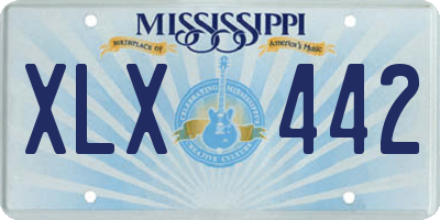 MS license plate XLX442