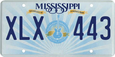MS license plate XLX443