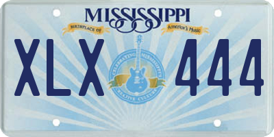 MS license plate XLX444