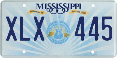 MS license plate XLX445