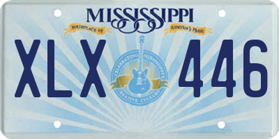 MS license plate XLX446