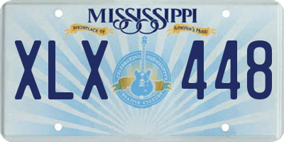 MS license plate XLX448