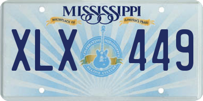 MS license plate XLX449